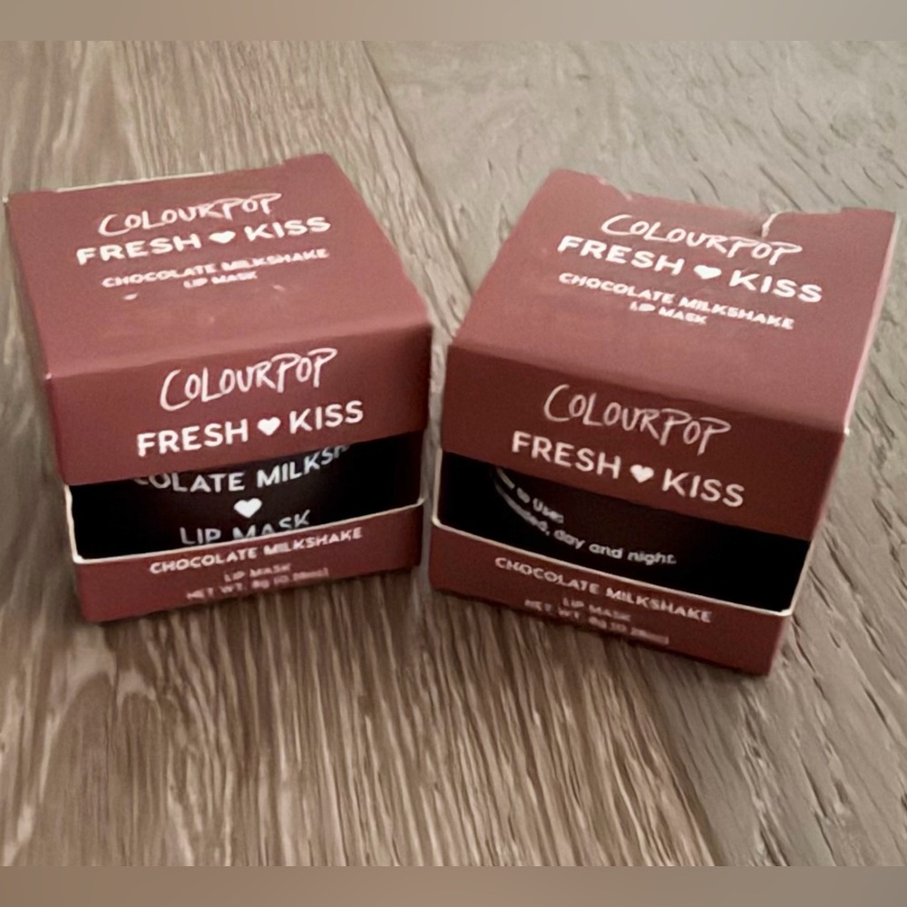 Set of 2 Colourpop Fresh Kiss, Chocolate Milkshake Lip Mask.NWT